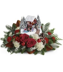 Thomas Kinkade's Snowfall Dreams Bouquet from Visser's Florist and Greenhouses in Anaheim, CA